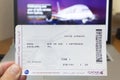 Qatar Airways boarding pass. Royalty Free Stock Photo