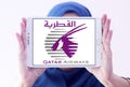 Qatar airways logo Royalty Free Stock Photo