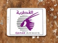 Qatar airways logo Royalty Free Stock Photo