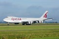 Qatar Cargo Airways Plane Boeing B747 taking off