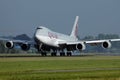 Qatar Cargo Airways Plane Boeing B747 taking off