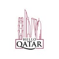 Qatar City Tower logo design inspiration, Qatar tower vector