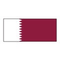 Qatar country purple flag vector map on isolated white background and pin for travel, middle east, and geography concepts.