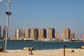 Qatar tower in the beach sea in katara