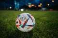 QATAR, DOHA, 18 JULY, 2022: Official Adidas Fifa World Cup Football Ball Al Rihla. World Championship in Qatar 2022. Soccer Match