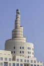 Qatar, Doha, view of the Al Fanar Spiral Tower of the Abdullah Bin Zaid Al Mahmoud Islamic Cultural Center