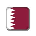 Qatar flag button icon isolated on white background