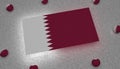 Qatar Flag purple white asia