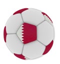 Qatar flag soccer ball isolated football 2022 worldcup - 3drendering