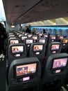 Qatar flight interior