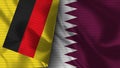 Qatar and Germany Realistic Flag Ã¢â¬â Fabric Texture Illustration