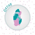 Qatar map design.