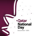 Qatar National Day Vector Template Design Illustration