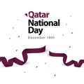 Qatar National Day Vector Template Design Illustration