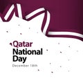 Qatar National Day Vector Template Design Illustration