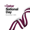 Qatar National Day Vector Template Design Illustration