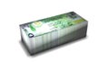 Qatar Riyals Banknotes Money Stack on White Background