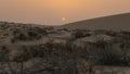 Qatar sea line desert landscape during sunset. selective focus