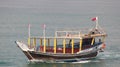 Qatar traditional dhow boats available for boat ride around the city