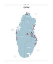 Qatar vector map.