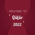 Qatar world cup 2022 illustration template. Poster for olympic soccer games in Qatar