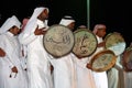 Qatari folk drummers Royalty Free Stock Photo