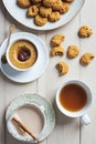 Qatari Sweets Featuring Asida Date Pudding and Cardamom Cookies Overhead Flat-Lay Royalty Free Stock Photo