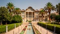 Qavam House and nature of the Eram Garden, shiraz, iran