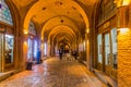 QAZVIN, IRAN - APRIL 5, 2018: Interior of Sa'd al-Saltaneh Caravanserai turned into bazaar in Qazvin, Ir