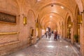 QAZVIN, IRAN - APRIL 5, 2018: Interior of Sa'd al-Saltaneh Caravanserai turned into bazaar in Qazvin, Ir