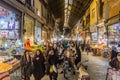 QAZVIN, IRAN - APRIL 5, 2018: People in the Covered bazaar in Qazvin, Ir