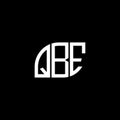 QBE letter logo design on black background.QBE creative initials letter logo concept.QBE vector letter design Royalty Free Stock Photo