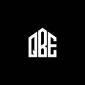 QBE letter logo design on BLACK background. QBE creative initials letter logo concept. QBE letter design Royalty Free Stock Photo