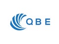 QBE letter logo design on white background. QBE creative circle letter logo concept. Royalty Free Stock Photo