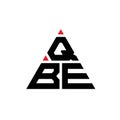 QBE triangle letter logo design with triangle shape. QBE triangle logo design monogram. QBE triangle vector logo template with red Royalty Free Stock Photo