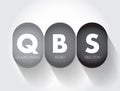 QBS - Qualifications Based Selection is a procurement process for the competitive selection of architectural and engineering Royalty Free Stock Photo