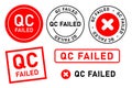 qc failed fail quality control label tag seal control sticker template design