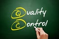 QC - Quality Control acronym, business concept background