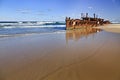 QE FI Beach Maheno Reflect Royalty Free Stock Photo