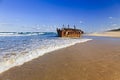 QE FI Beach Shipwreck Royalty Free Stock Photo