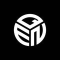 QEN letter logo design on black background. QEN creative initials letter logo concept. QEN letter design Royalty Free Stock Photo