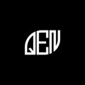 QEN letter logo design on black background.QEN creative initials letter logo concept.QEN vector letter design Royalty Free Stock Photo