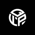 QFP letter logo design on black background. QFP creative initials letter logo concept. QFP letter design Royalty Free Stock Photo