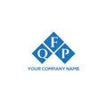 QFP letter logo design on WHITE background. QFP creative initials letter logo concept. QFP letter design Royalty Free Stock Photo