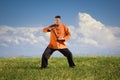 Qi-Gong outdoor Royalty Free Stock Photo