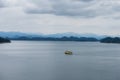A boat sailing in the Qiandao Lake