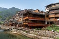 Qianhu Miao Village Diaojiao Building, Xijiang, Guizhou, China Royalty Free Stock Photo