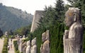 Qianling Mausoleum, Shaanxi Province, China. Guardian statues along the Spirit Way.