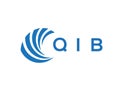 QIB letter logo design on white background. QIB creative circle letter logo concept.