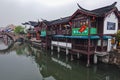 Qibao Old Street area in Shanghai city, China Royalty Free Stock Photo